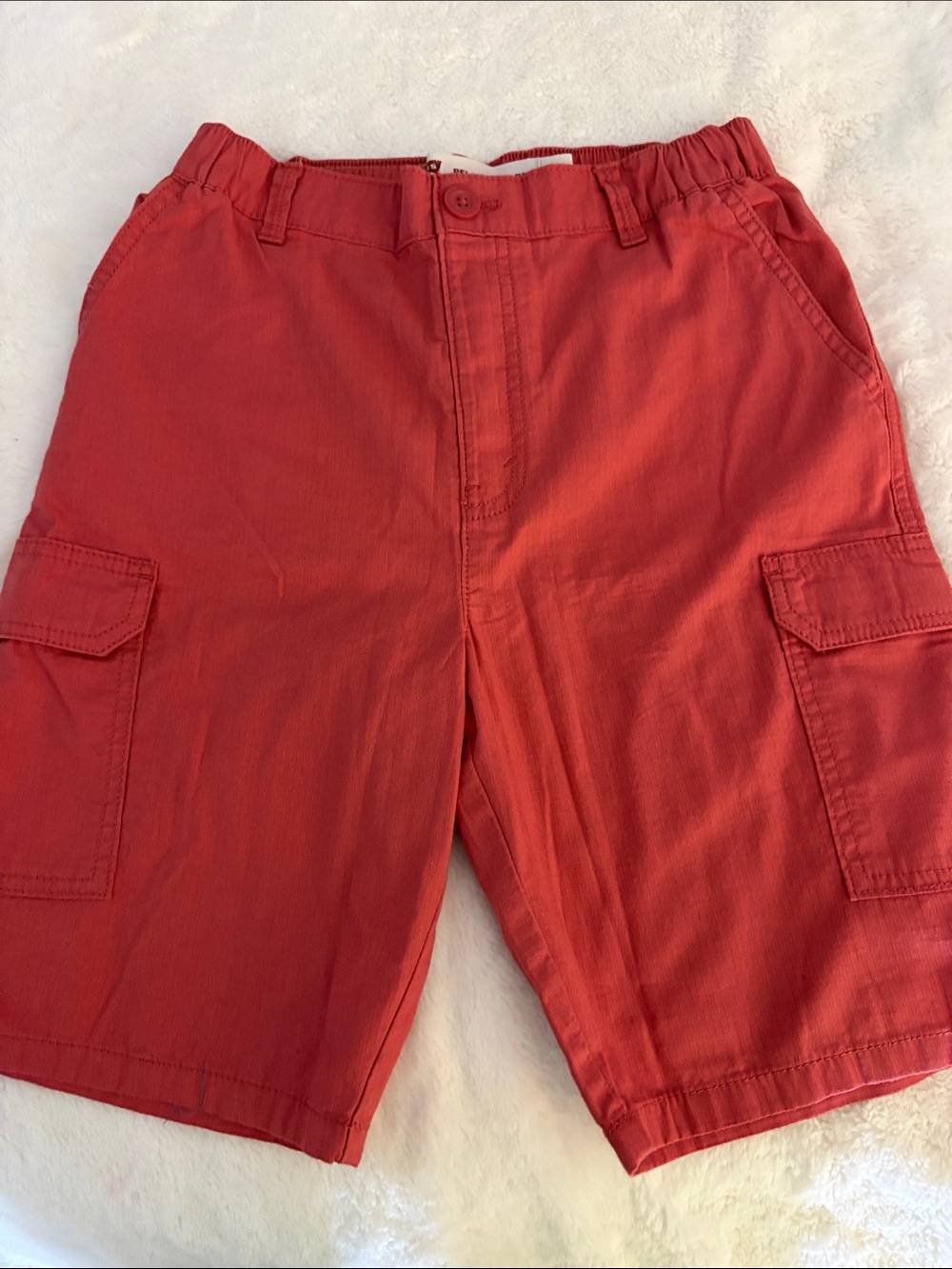 Boy’s Levi's Red Cargo Shorts with Utility Pockets
